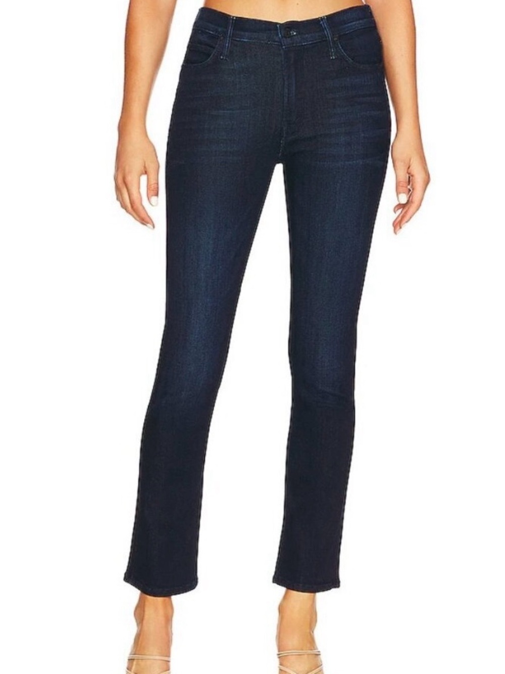 MOTHER Dazzler Mid-Rise Ankle Jeans in Now or Never, Size 32